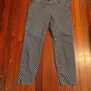 H&M black and white ankle pants